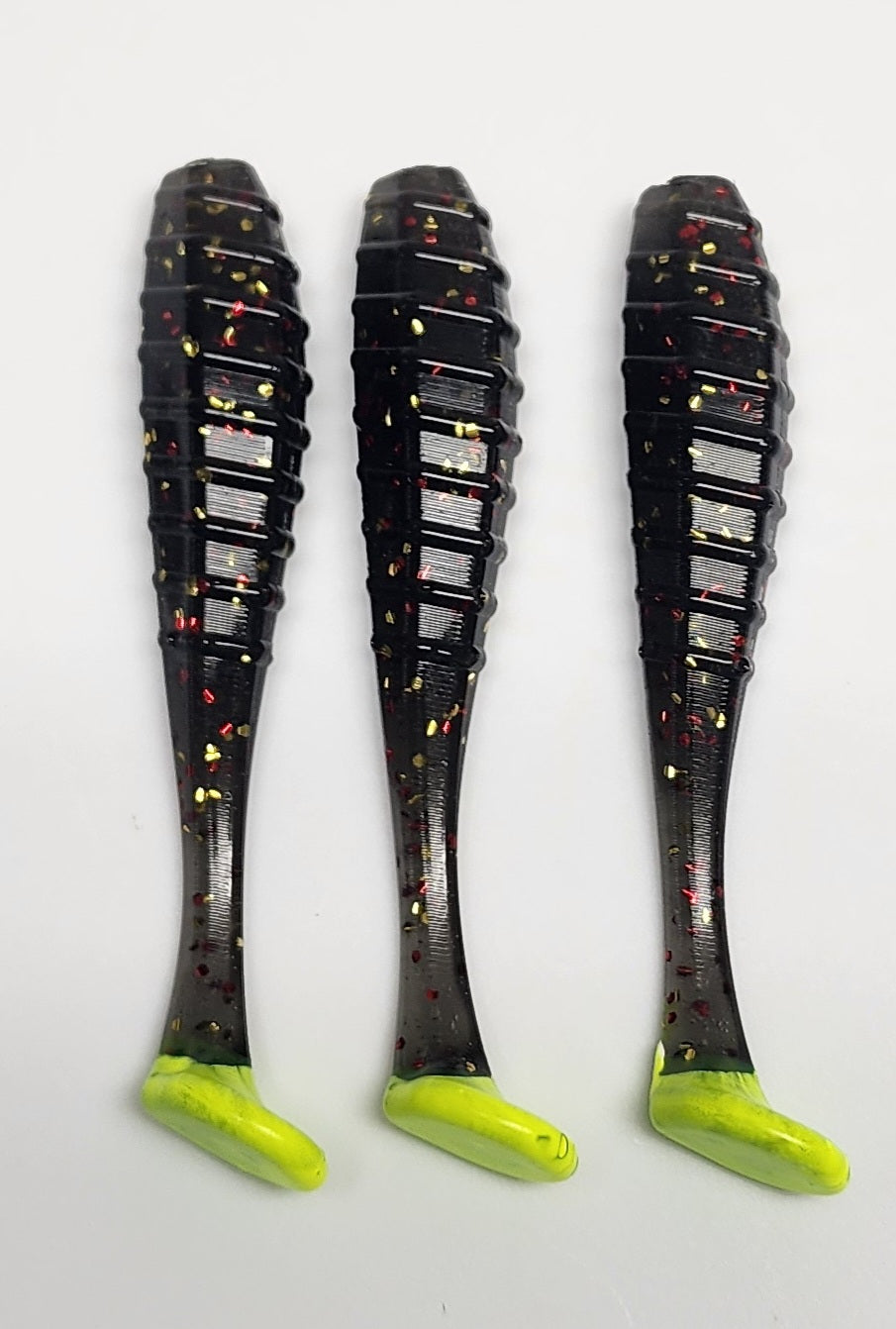 Texas Tight Lines Midnight Striker 3.5" Paddletail – 8 Pack