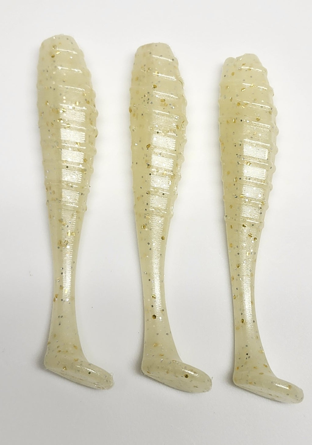 Texas Tight Lines Pearl Shimmer 3.5" Paddletail – 8 Pack