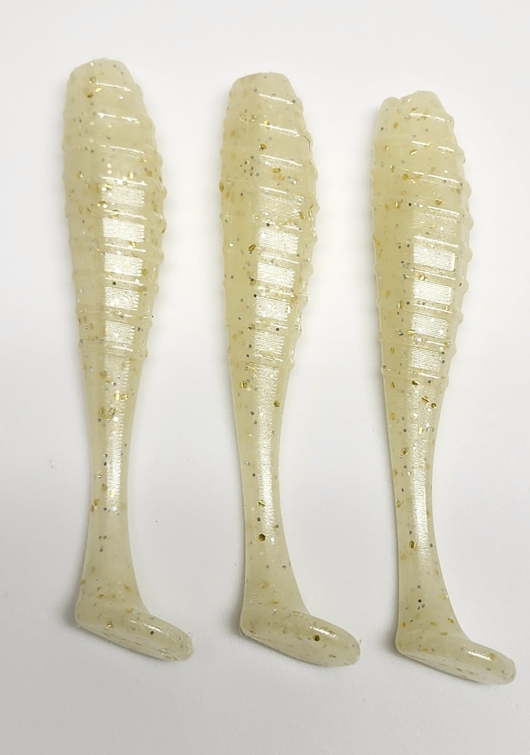 Texas Tight Lines Pearl Shimmer 3.5" Paddletail – 8 Pack