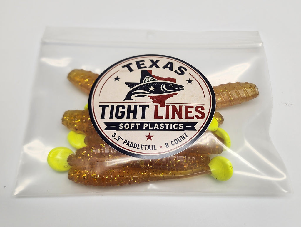 Texas Tight Lines Roach 3.5" Paddletail – 8 Pack