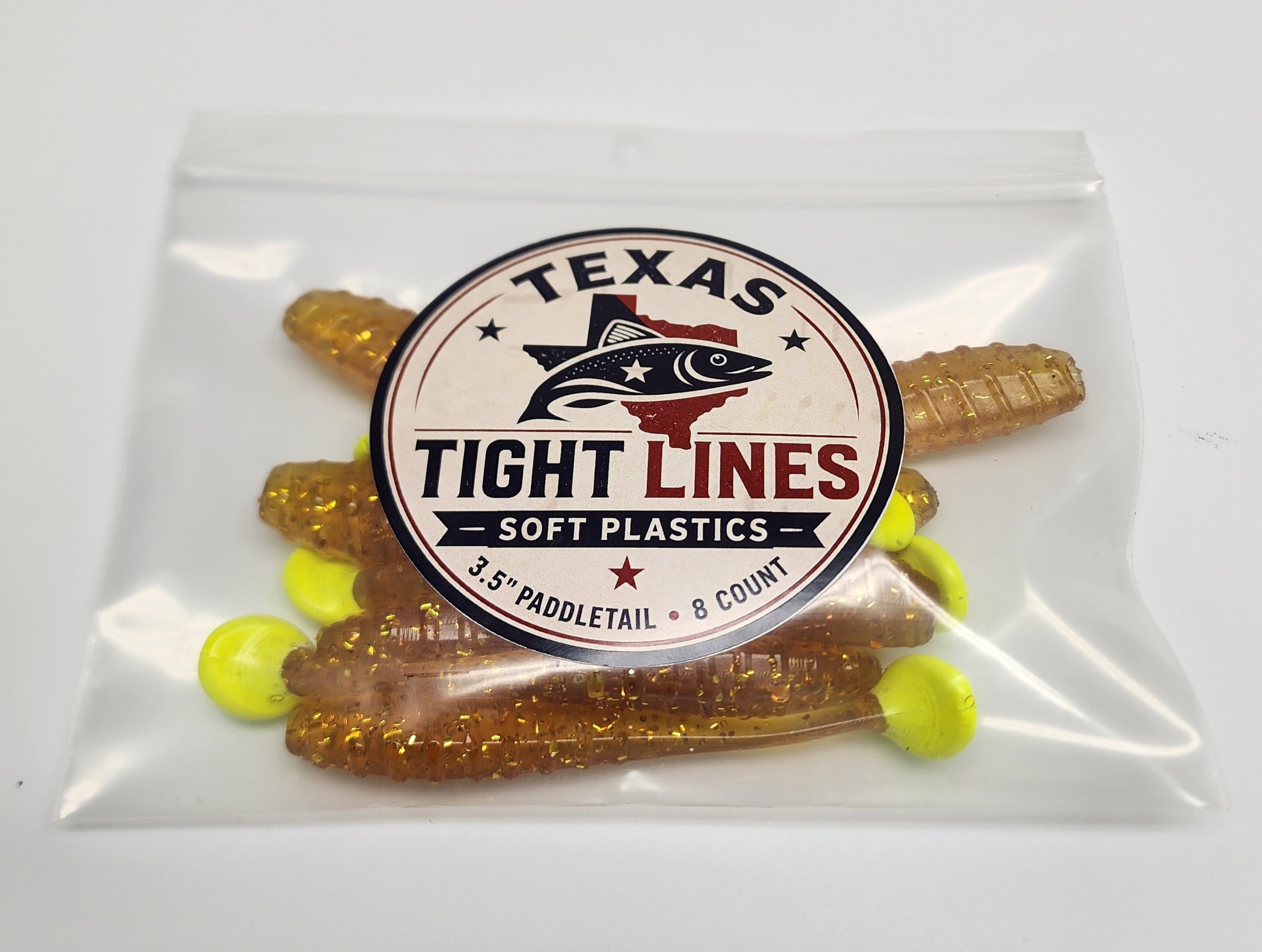 Texas Tight Lines Roach 3.5" Paddletail – 8 Pack