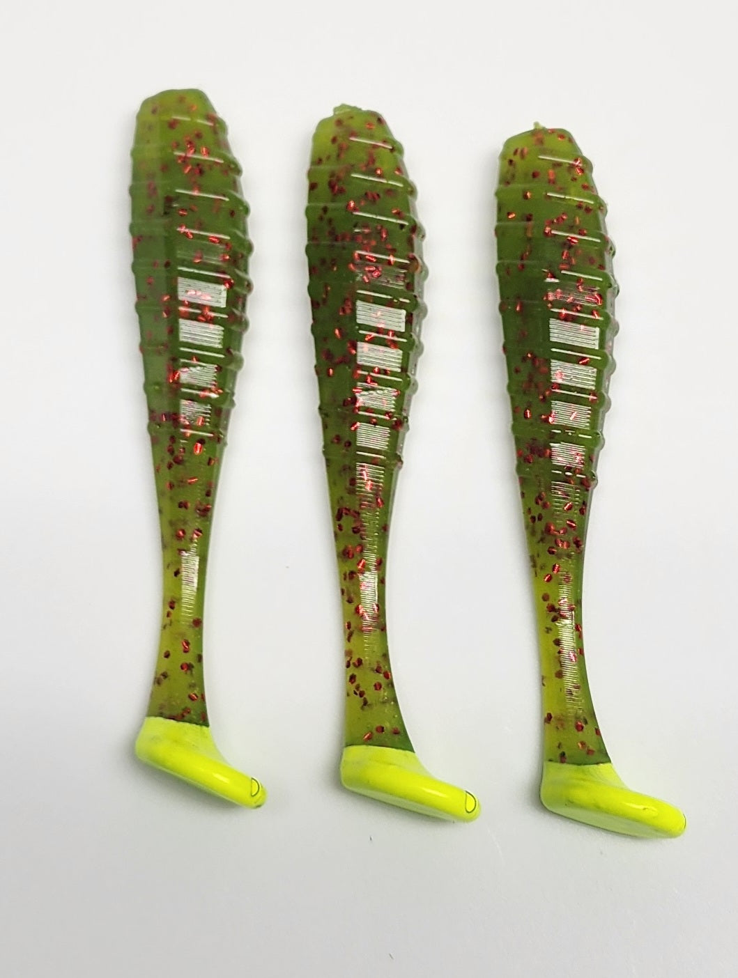 Texas Tight Lines Watermelon Slam 3.5" Paddletail – 8 Pack