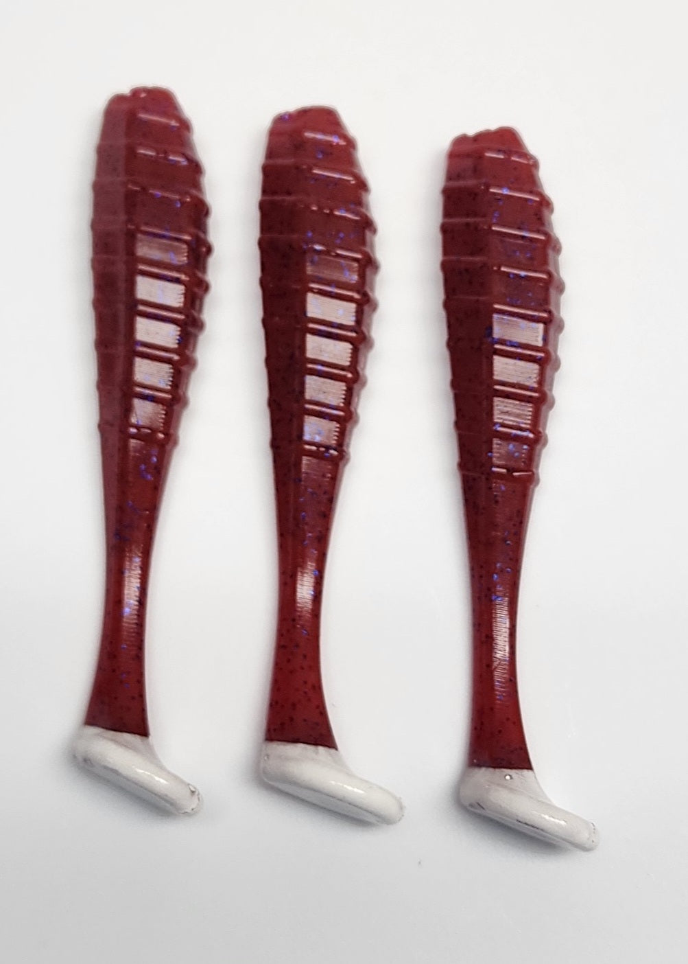 Texas Tight Lines Blood Red 3.5" Paddletail – 8 Pack